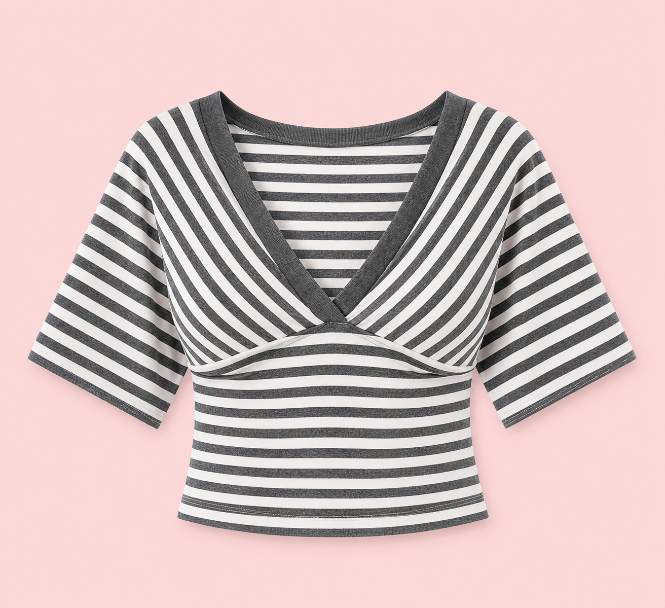 Willow V Neck Striped Top