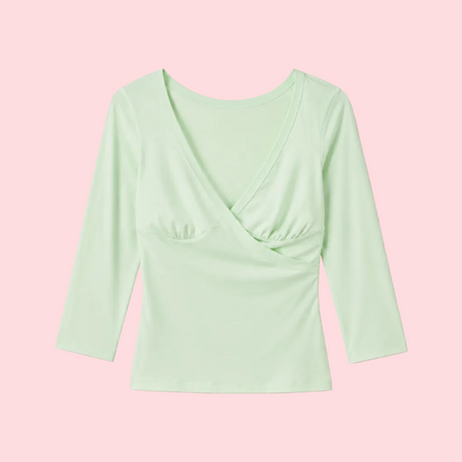 Charlotte 3/4 Sleeve Wrap Top