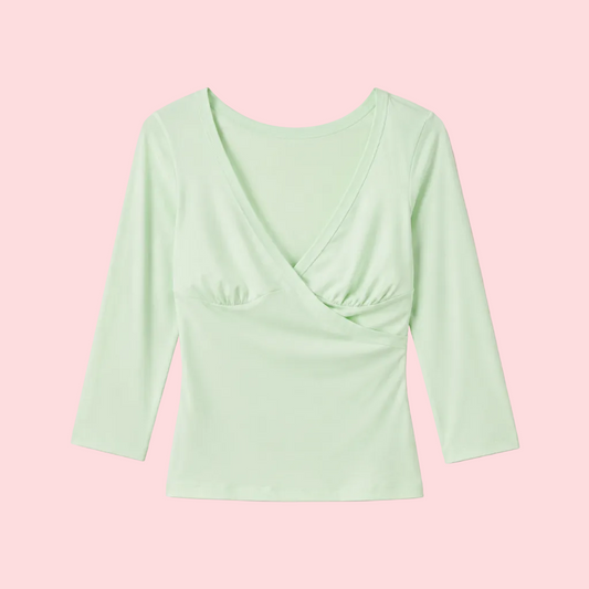 Charlotte 3/4 Sleeve Wrap Top