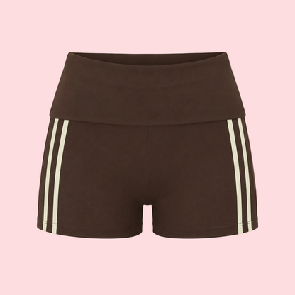 Elsie Striped Fold Over Shorts