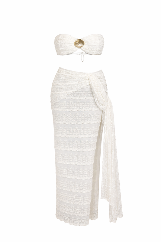 Cove Wrap Two Piece Set - Cream