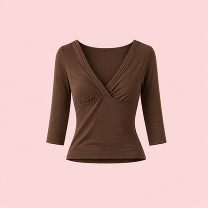 Amara 3/4 Sleeve Wrap Top