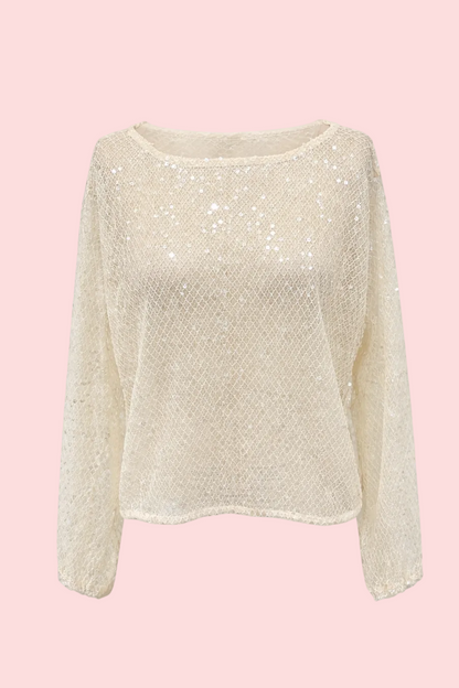 Soreya Beaded Long Sleeve Top