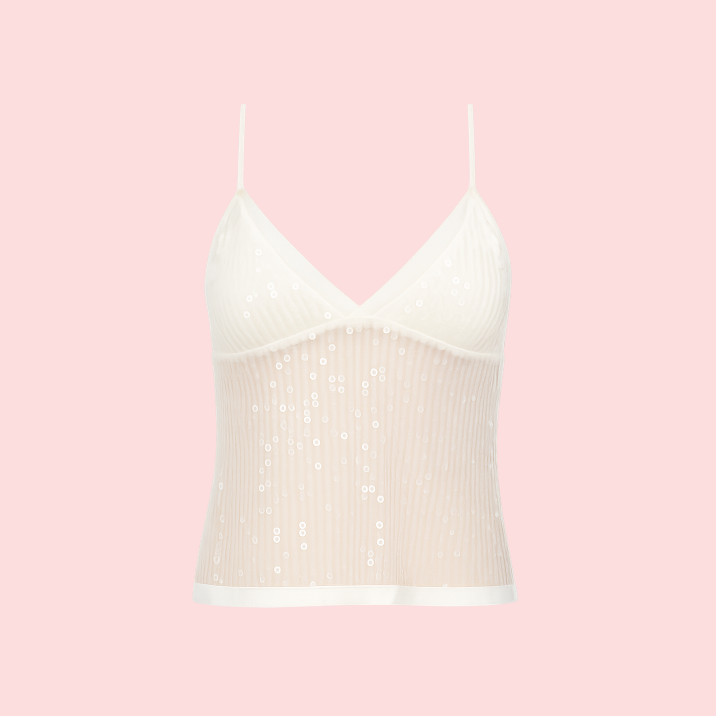 Serena Shimmer Top White