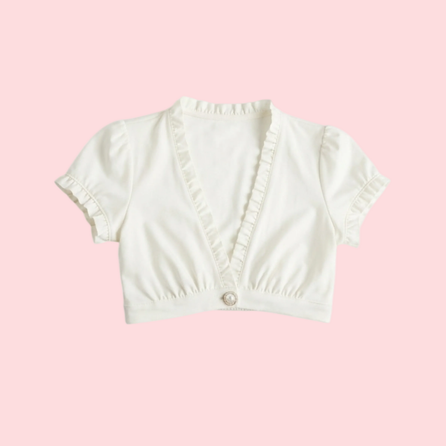 Bondi Frill Crop White