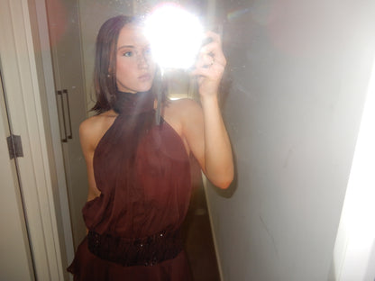 Georgia Mini Halter Sequin Dress