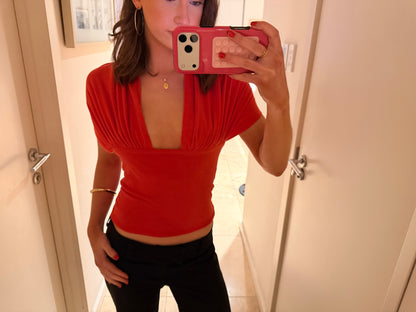 Dune Coral Tie Top