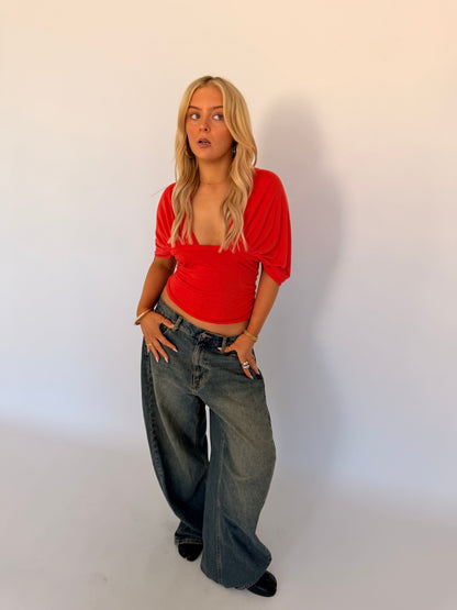 Dune Coral Tie Top