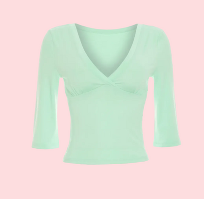 Charlotte 3/4 Sleeve Wrap Top