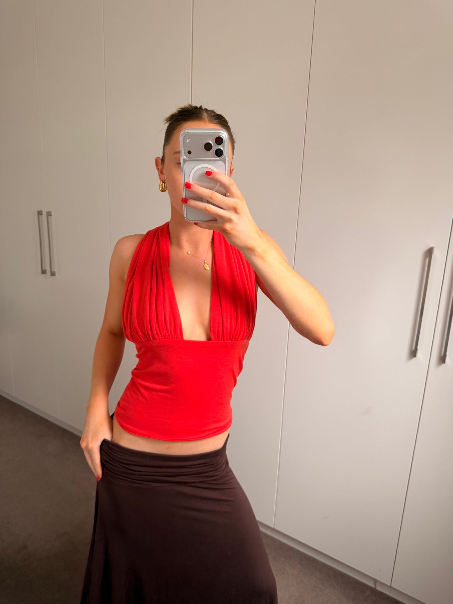 Dune Coral Tie Top