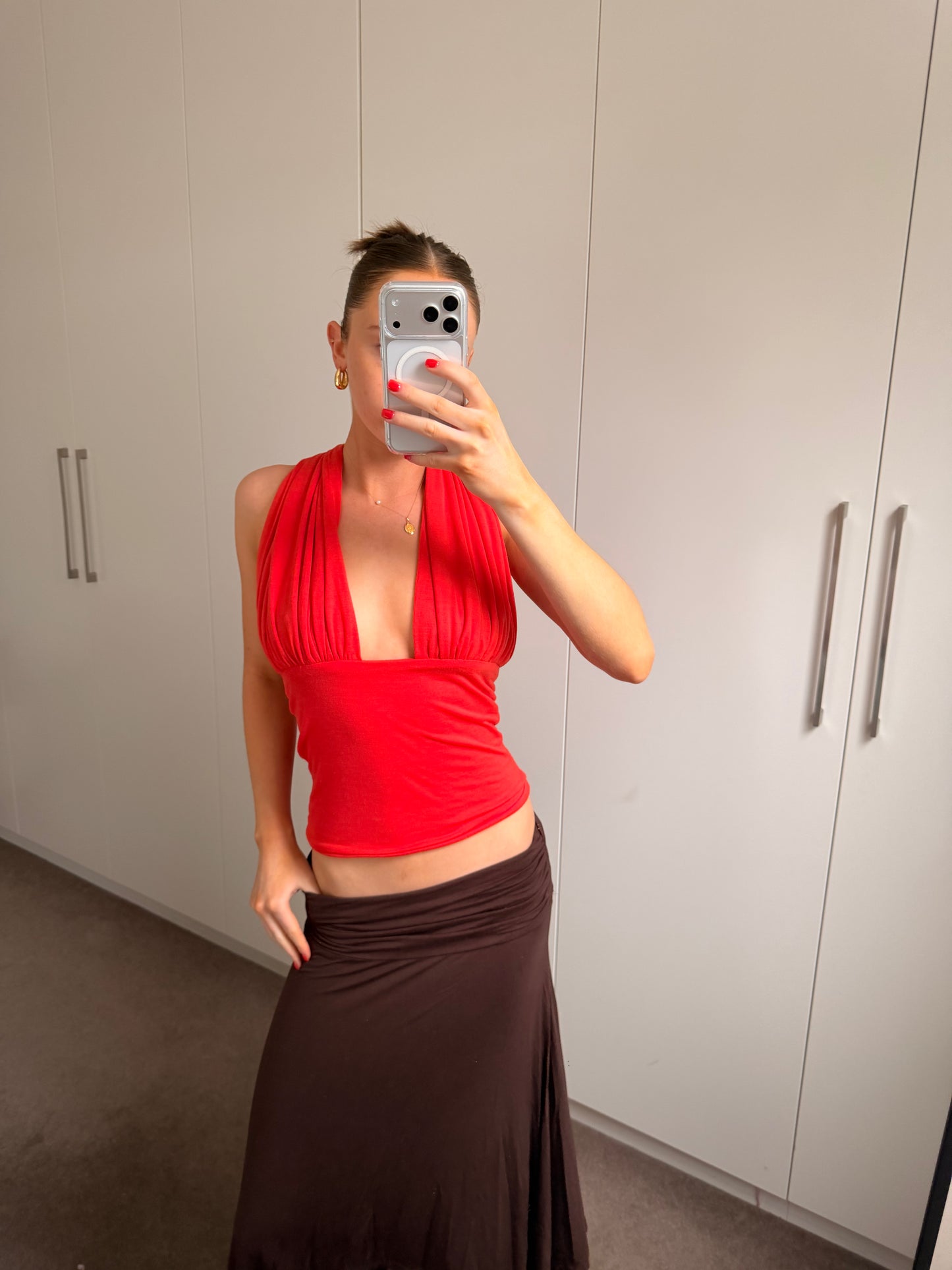 Dune Coral Tie Top