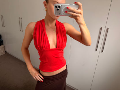 Dune Coral Tie Top