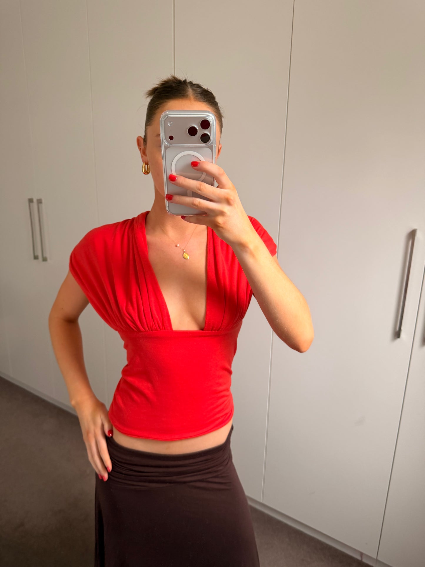Dune Coral Tie Top