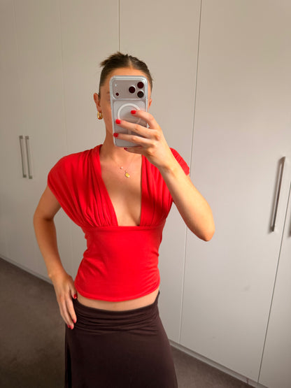 Dune Coral Tie Top