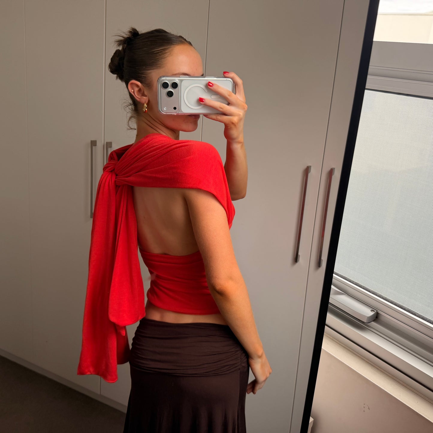 Dune Coral Tie Top