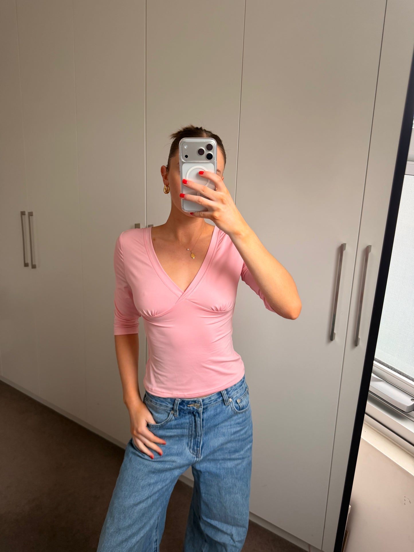Amara 3/4 Sleeve Wrap Top