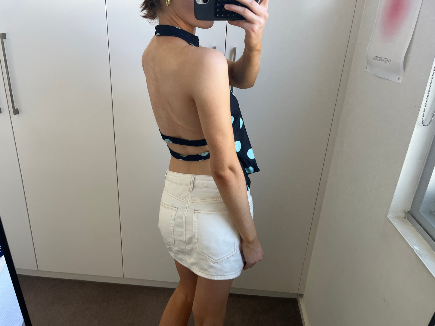 Ariel Polka Dot Top Navy