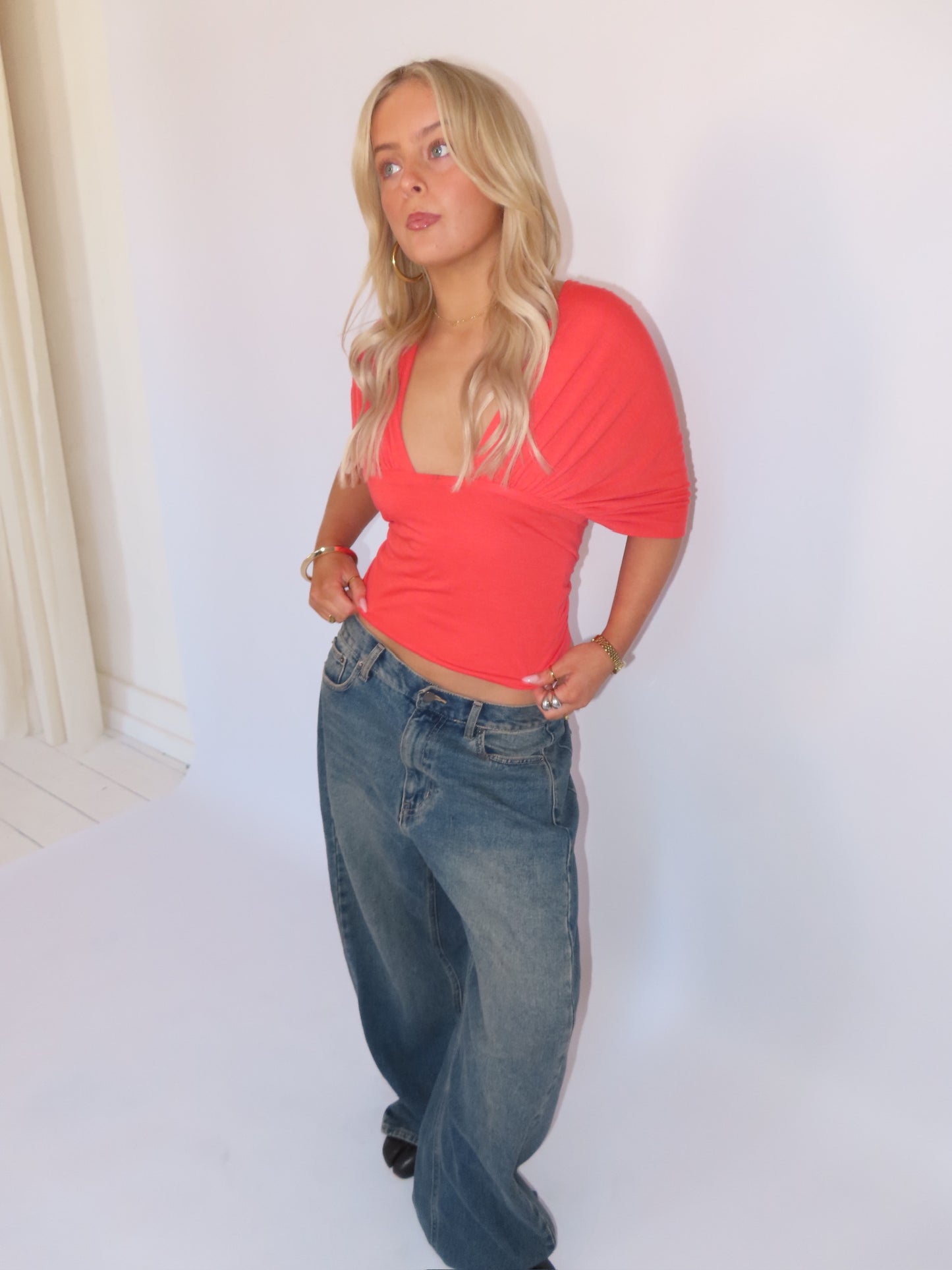 Dune Coral Tie Top