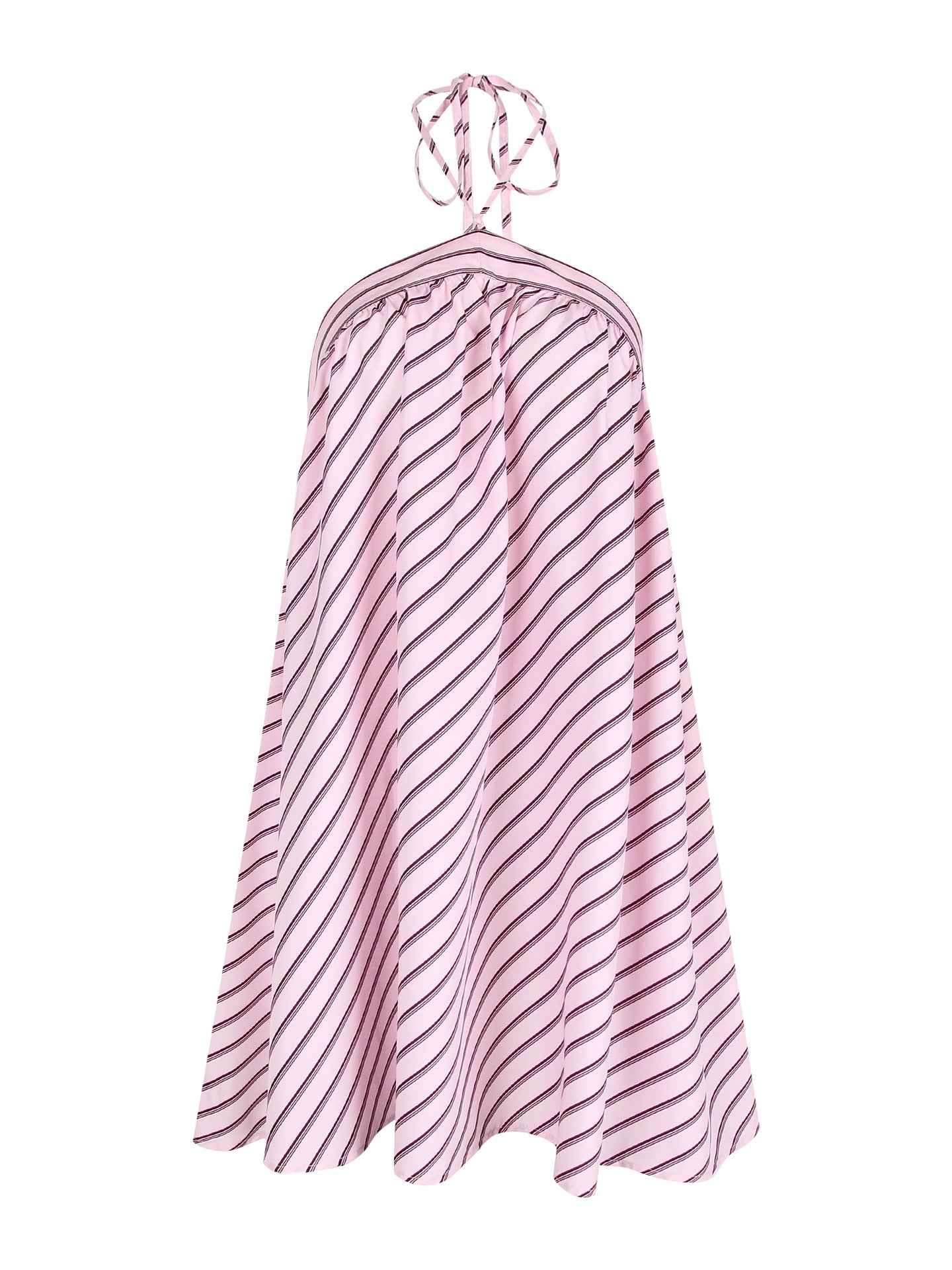 Cleo Halter Striped Mini Dress - Pink