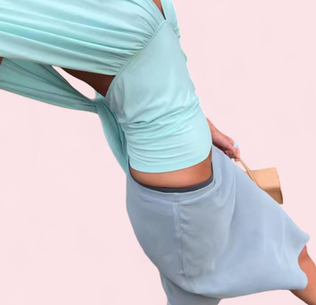 Luma Tie Top Aqua