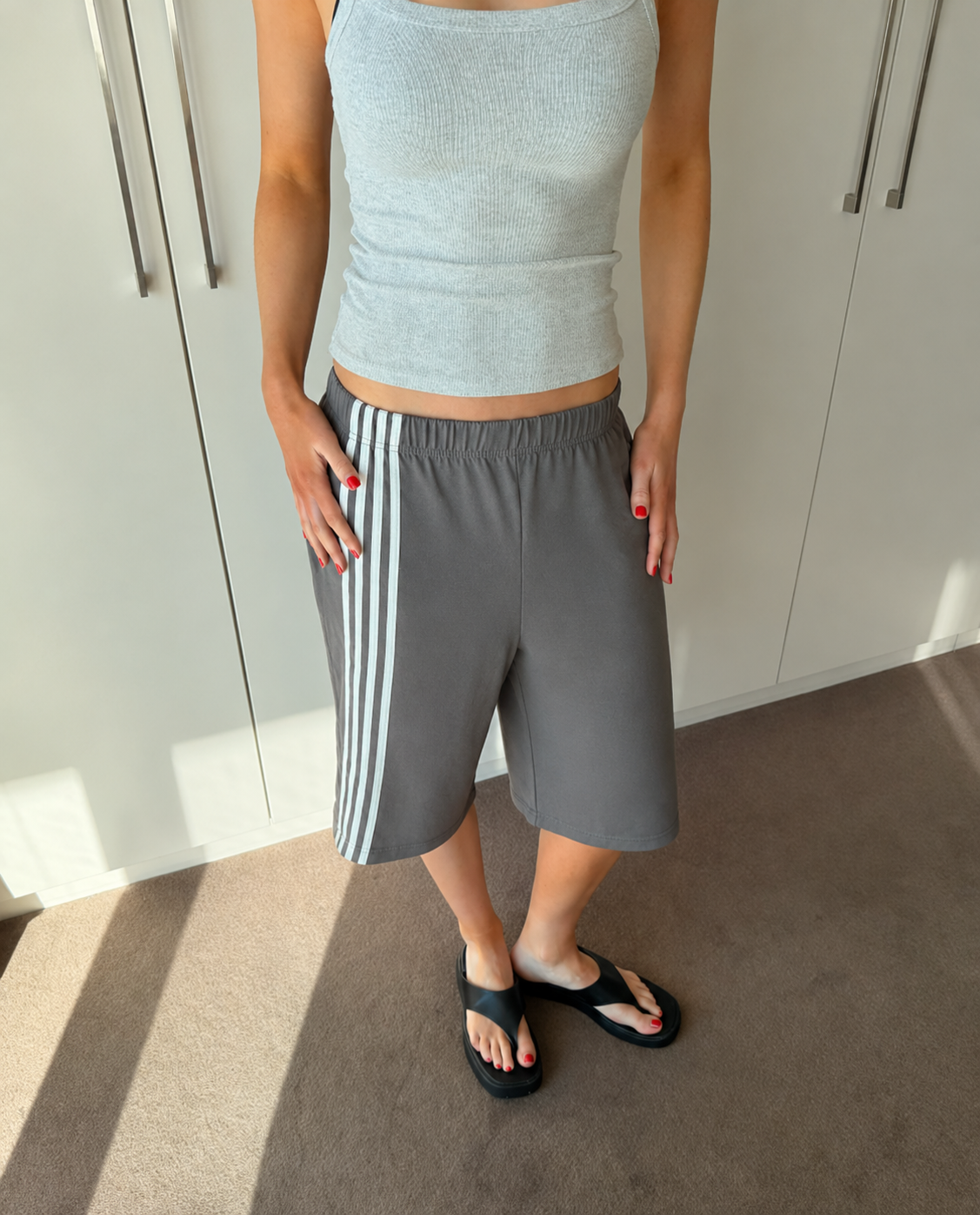 Billie Striped Long Shorts
