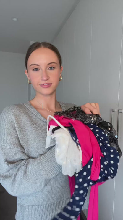 Evelyn Halter Tie Top Red